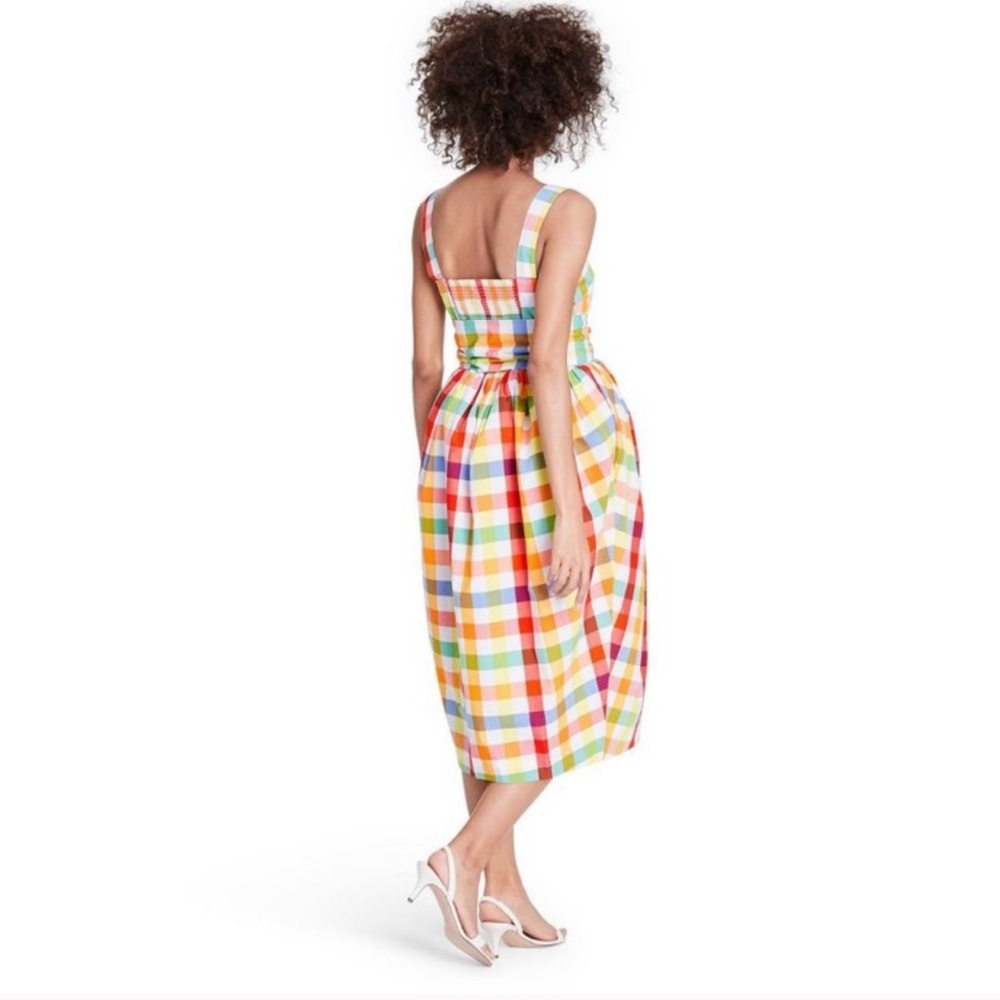 Christopher John Rogers Plaid Tie Waist Dress - Picture 2 of 3